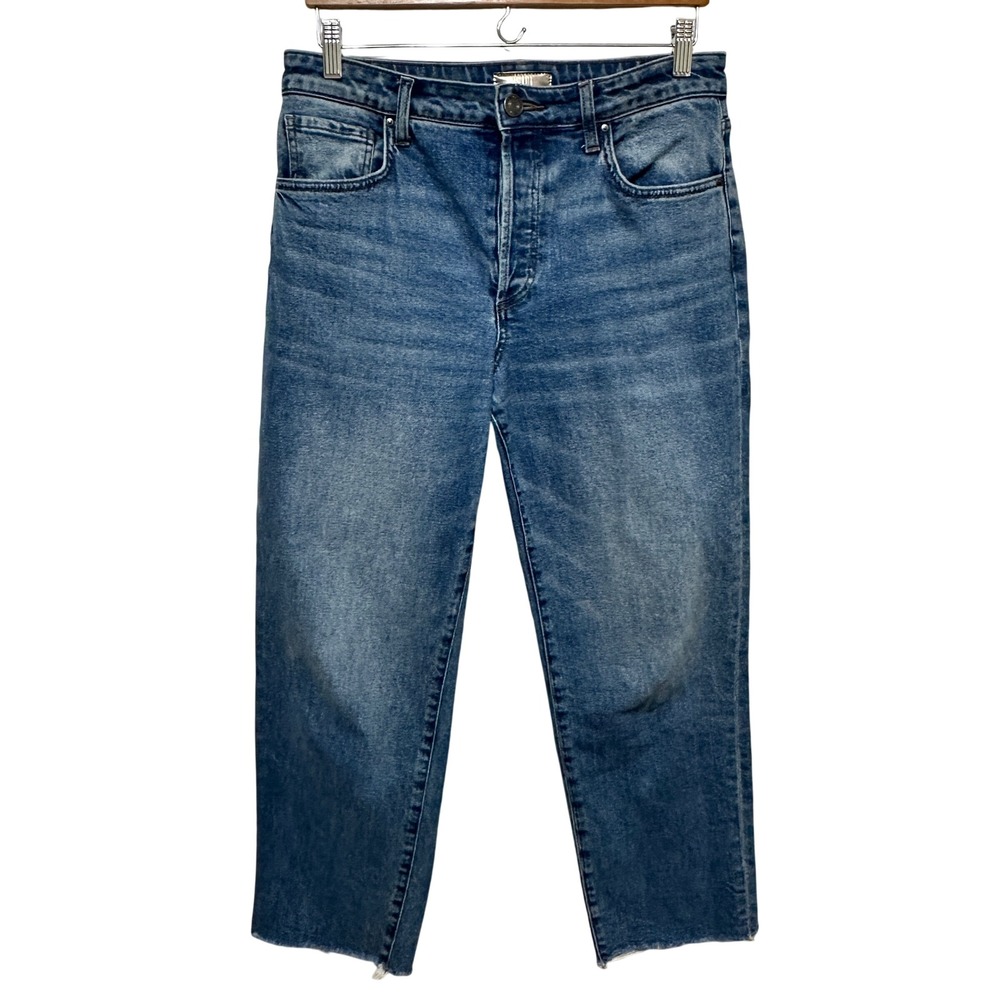 Kut From The Kloth‎ Fay High Rise Ankle Straight Leg Jeans Womens 4 Blue Denim
